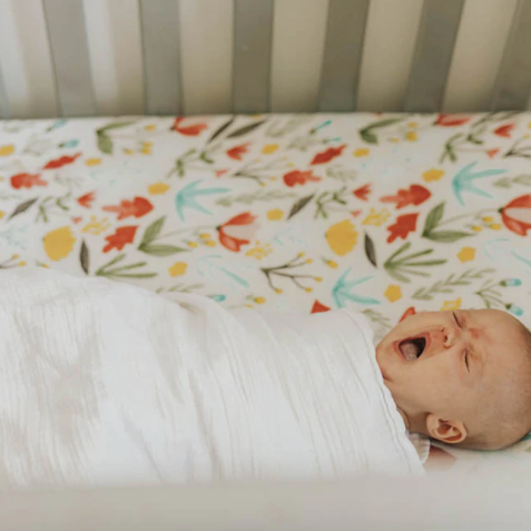 Little Unicorn Cotton Muslin Crib Sheet Meadow