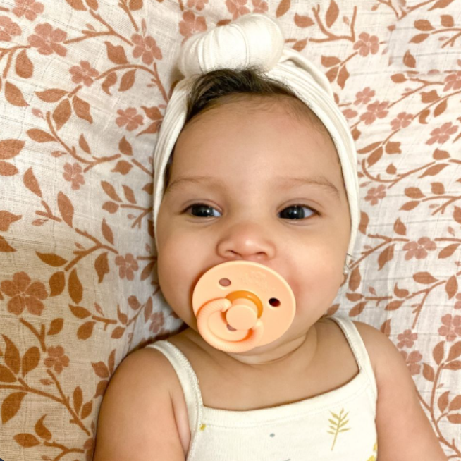 Itzy Ritzy Soother Natural Rubber Pacifier 2pk - Apricot & Terracotta