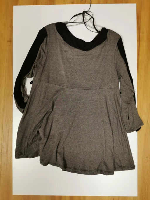 TM Maternity Top Grey with Black L