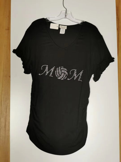 TM Maternity Top Black Top "Mom"