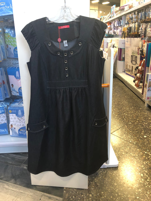 Sofi Co Short Sleeve Jean Dress - Black