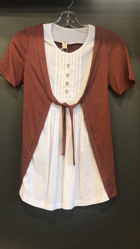 Sofi Co Blouse - Brown/White