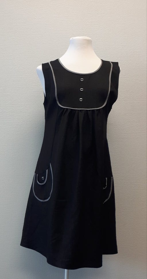 Sofi Co Black Jean Dress- Blk/Wht Plaid