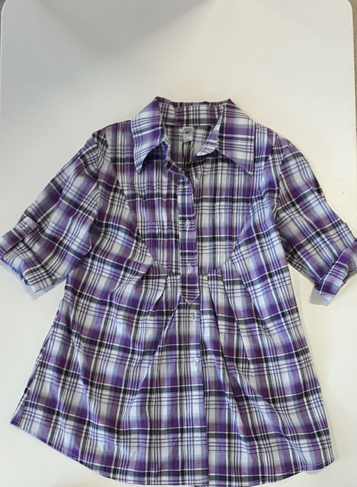 Sofi Co Plaid Button Up Blouse - Blue S