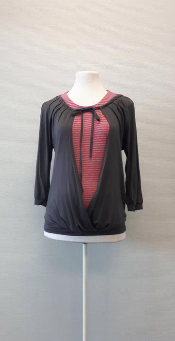 Sofi Co Blouse - Grey/Pink Multi