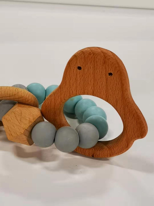 Pois Et Moi Daddy & Mommy Penguin Rattle - Light Blue