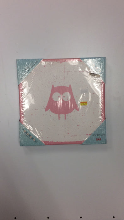 Homeworks Owl Canvas Wall Art - Pink