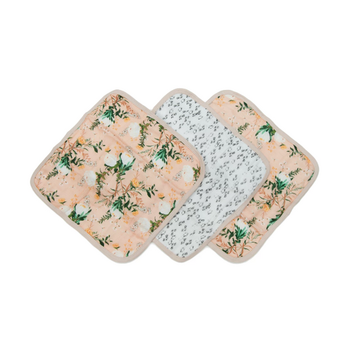 Loulou Lollipop Washcloth 3pk - Blushing Protea