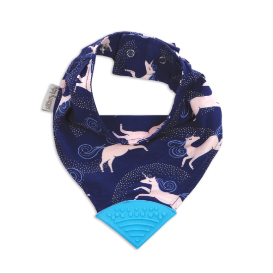 SilkBerry Bamboo Chewable Bib Stardust Unicorn
