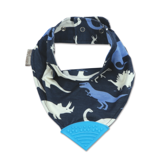 SilkBerry Baby Bamboo Chewable Bib Dino Kingdom