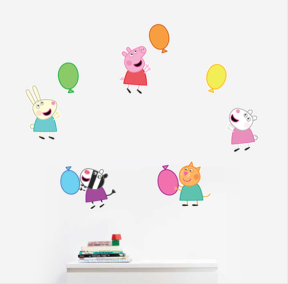 Oliver's Label Wall Art Name Decals Peppa Pig