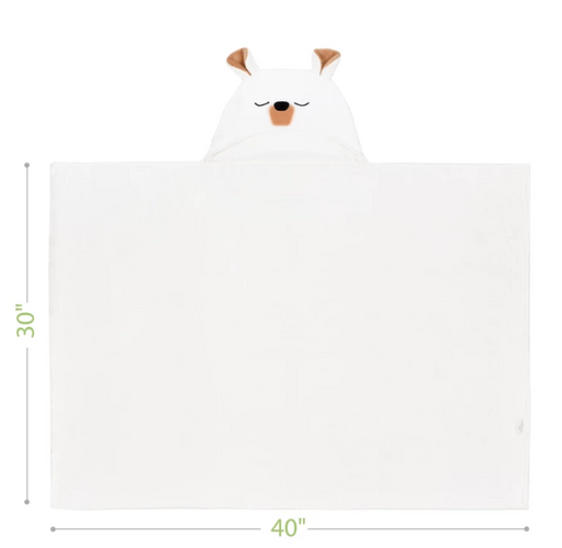 Natemia Bamboo Hooded Towel Polar Bear