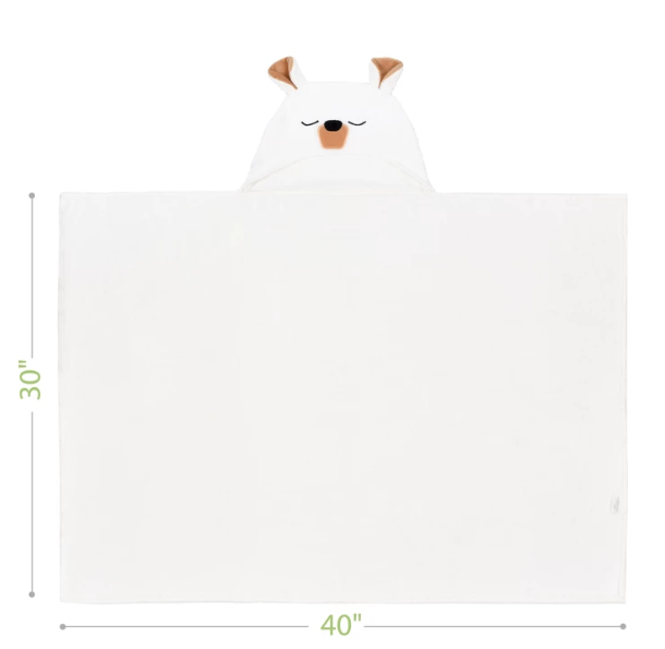 Natemia Bamboo Hooded Towel Polar Bear