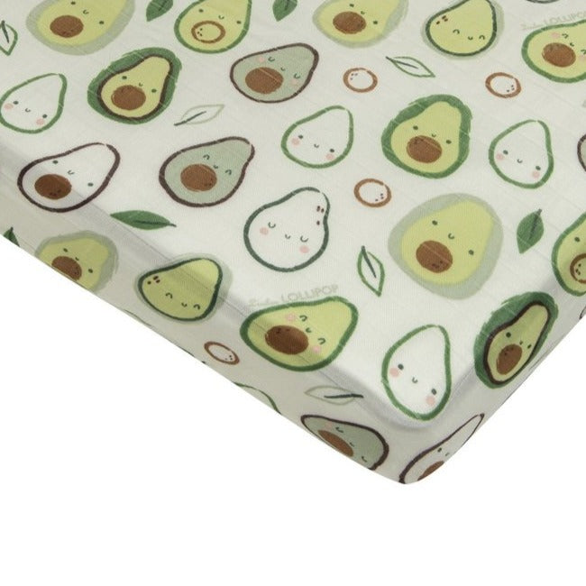 Loulou Lollipop Fitted Crib Sheet - Avocado