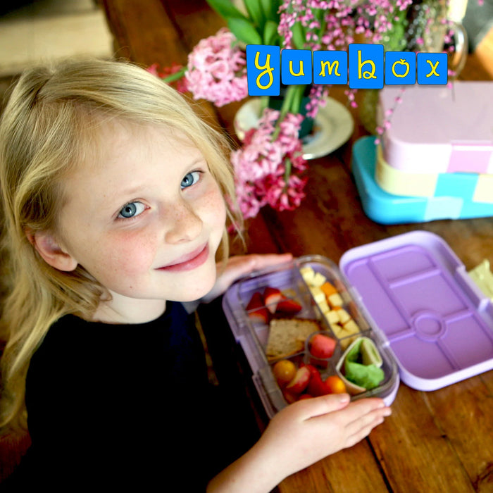 Yumbox Original 6 Compartment Leakproof Bento Box - Power Pink & Unicorn