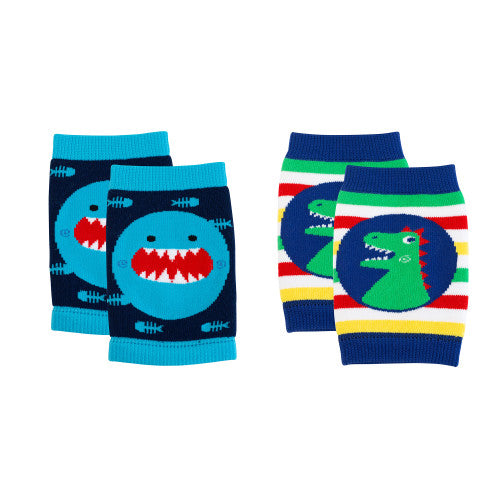 Zoocchini Crawler Knee Pad 2pk - Shark/Dino