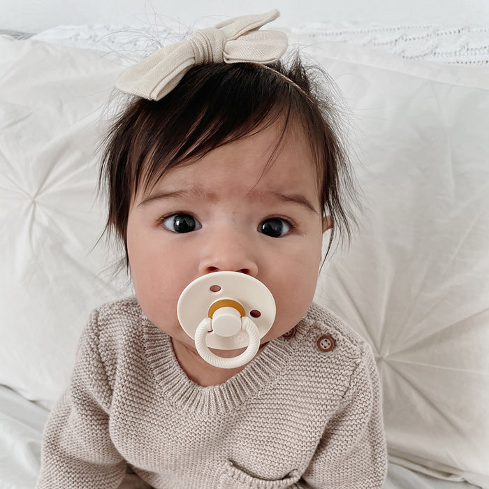 Itzy Ritzy Soother Natural Rubber Pacifier 2pk - Coconut & Toast