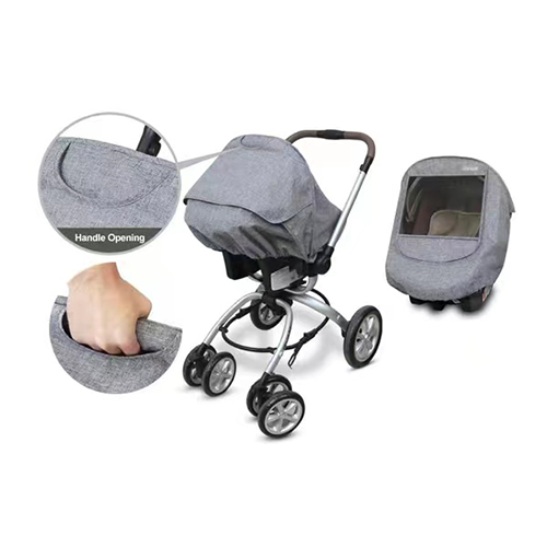 Manito Melange Infant Car Seat Weather Shield - Black Grey MLCVI-35000-BGR