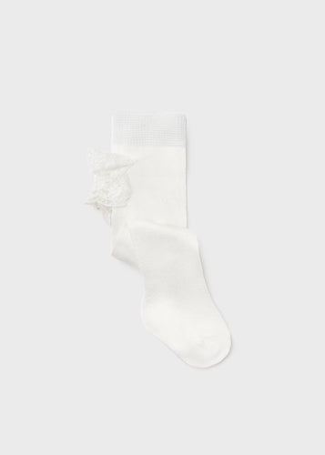 Mayoral Ruffled Tights - Blanco (9415-90)