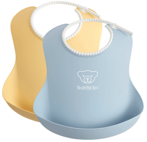 BABYBJÖRN Baby Bib Powder 2pk - Yellow/Blue