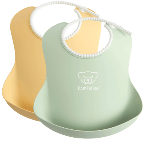 BABYBJÖRN Baby Bib Powder 2pk - Yellow/Green