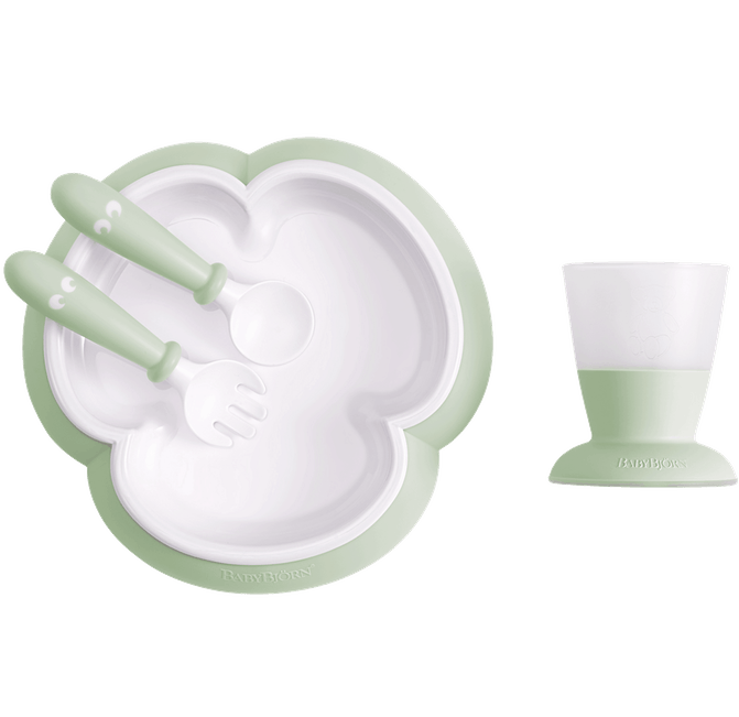 BABYBJÖRN Baby Feeding Set - Powder Green