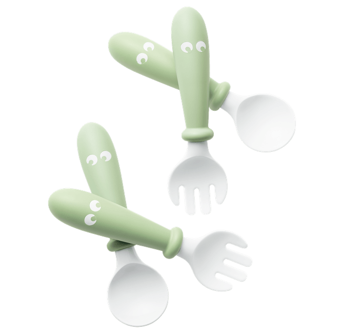  BABYBJÖRN Baby Spoon & Fork - Powder Green