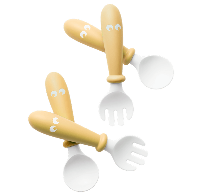  BABYBJÖRN Baby Spoon & Fork - Powder Yellow