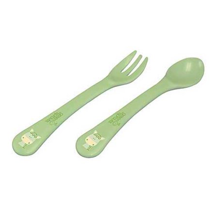 Green Sprouts Cornstarch Fork&Spoon Set Green