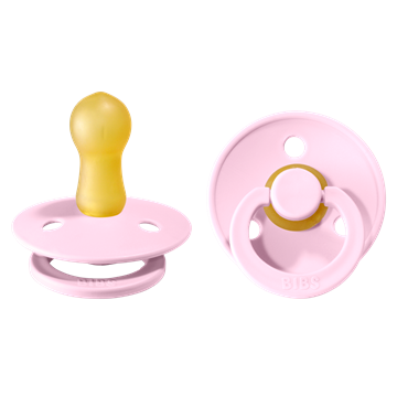 Bibs Pacifier 2pk Baby Pink 0-6m 110290