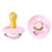 Bibs Pacifier 2pk Baby Pink 0-6m 110290