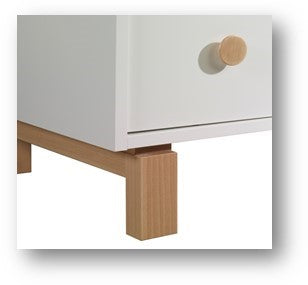 Natart Tulip Bjorn Crib & Dresser - White/Natural (MARKHAM IN STORE PICKUP ONLY)