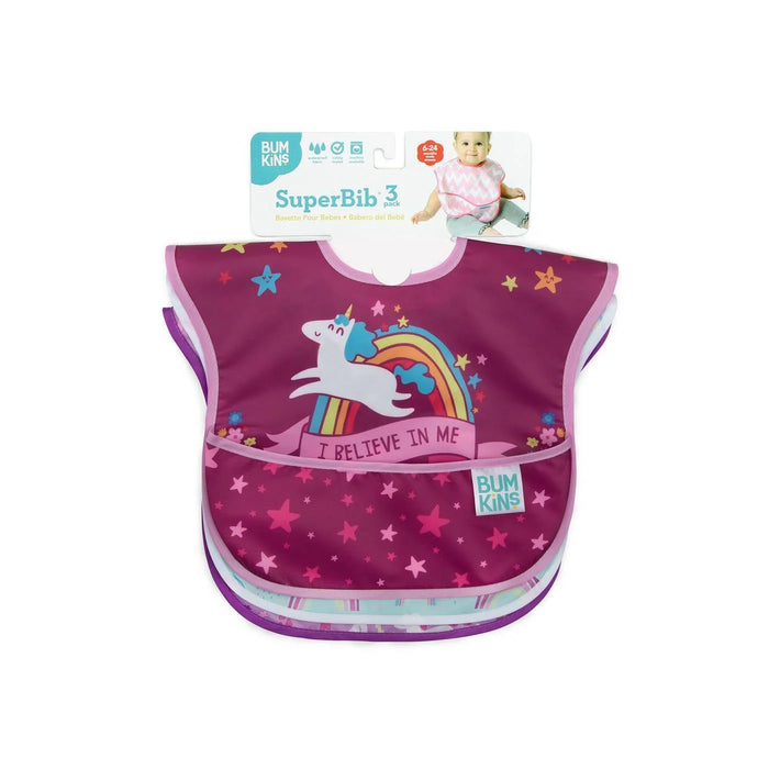 Bumkins SuperBib 3pk - Unicorn BK1006