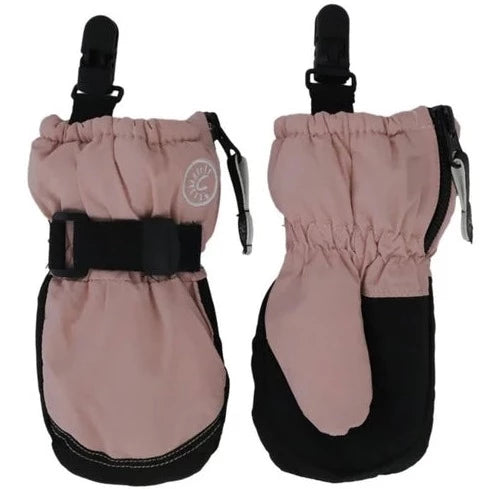 Calikids Mitten with Clips - Rose
