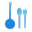 Omielife Fork, Spoon Pod Set Capri Blue