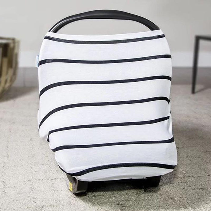 Carseat Canopy Stretch Cover - Black Stripes - CanaBee Baby