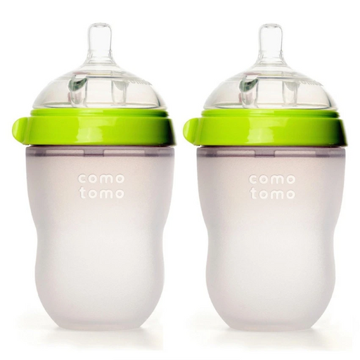 Como Tomo Natural Feel Baby Bottle 250ml 2pk Green