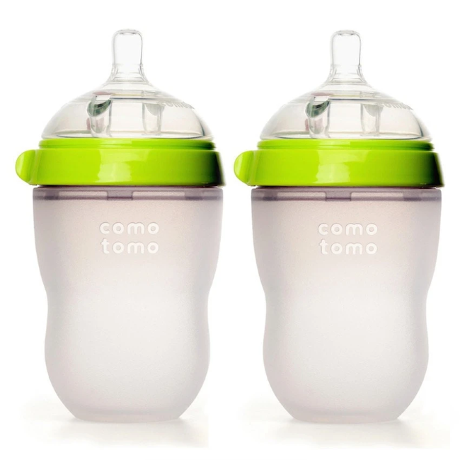 Como Tomo Natural Feel Baby Bottle 250ml 2pk Green