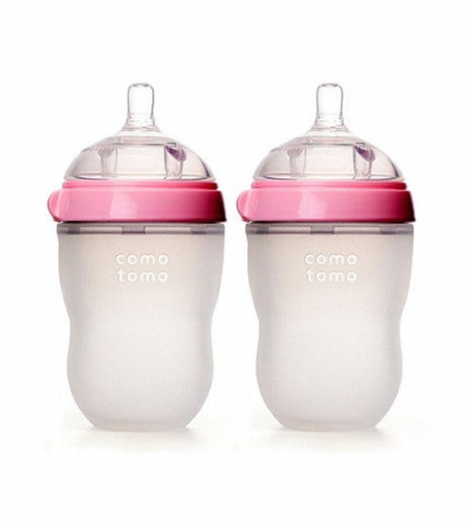 Como Tomo Natural Feel Baby Bottle 250ml 2pk Pink
