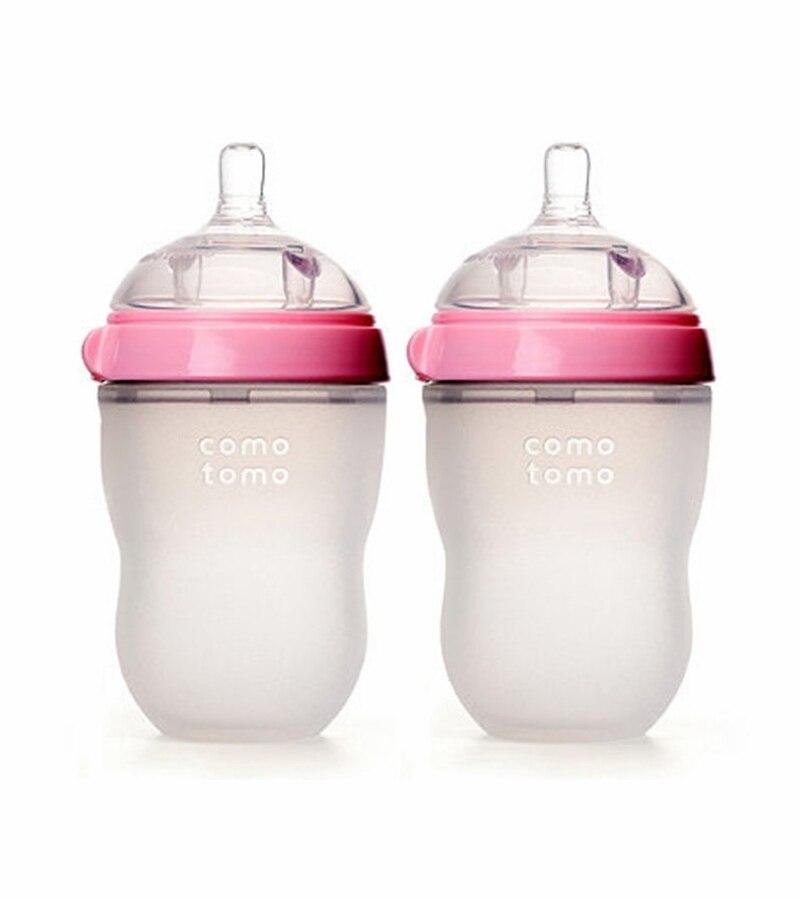 Como Tomo Natural Feel Baby Bottle 250ml 2pk Pink