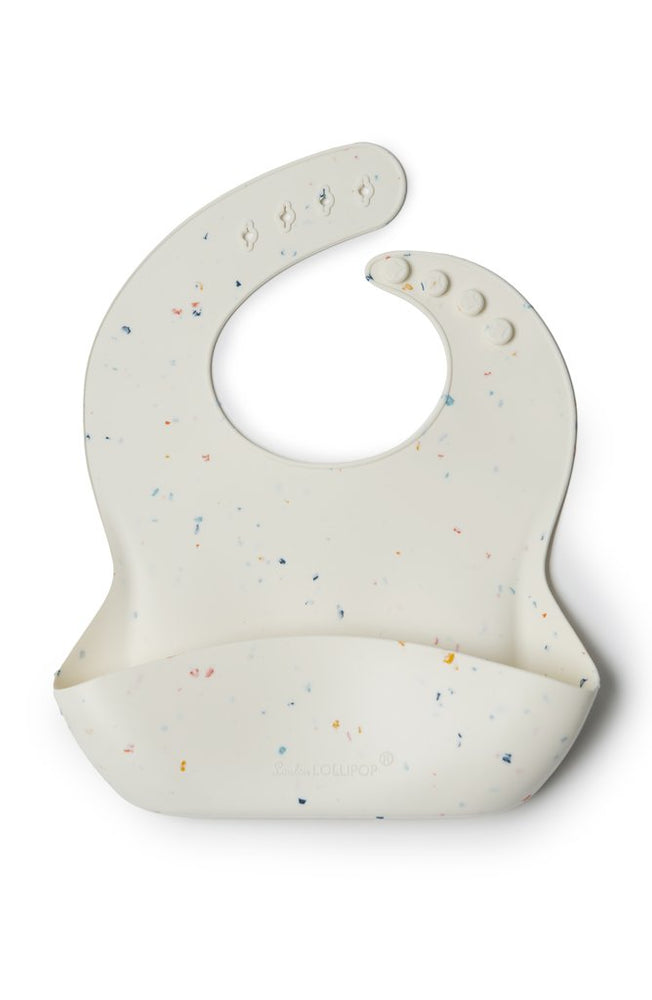 Loulou Lollipop Silicone Bib - Confetti Cream