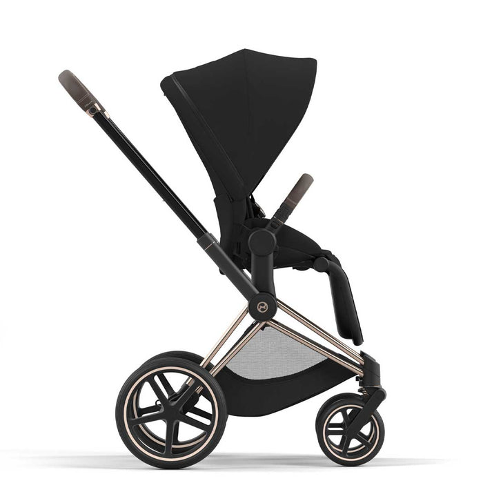 Cybex Priam 4 Stroller - Rose Gold Frame with Deep Black Seat