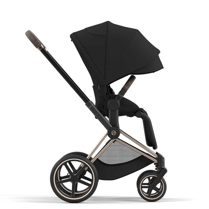 Cybex Priam 4 Stroller - Rose Gold Frame with Deep Black Seat