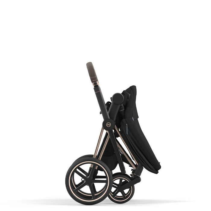 Cybex Priam 4 Stroller - Rose Gold Frame with Deep Black Seat