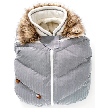 Juddlies Infant Car Seat Cover Herringbone Grey