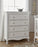 Pali 2404 Diamante 4 Drawer Chest (Vintage White)