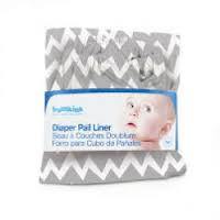 Bumkins Diaper Pail Liner - Grey Chevron