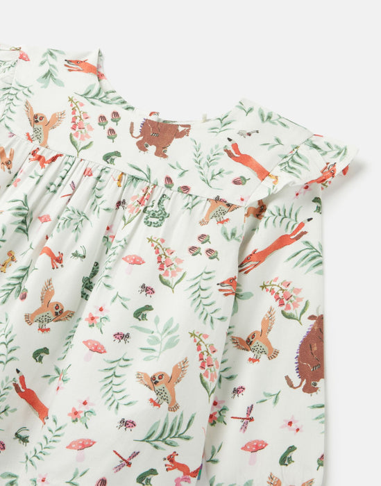 Joules Gruffalo Sophia Woven Top And Rib Legging Set