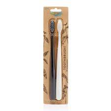 The Natural Family Co. Bio Brush Twin Pk Pirate Black&Ivory Desert 400029