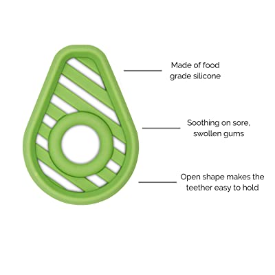 Itzy Ritzy Silicone Baby Teether - Avocado